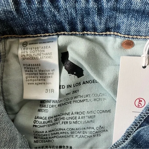 NWT AG Adriano Goldschmied Womens Alexxis Vintage High Rise Straight Jean (31) - Picture 12 of 16